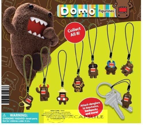 DOMO 3D Figure Cell Phone Charm Set of 8 - Multicolor Camera Charms & Zipper Pullers for Bags and Accessories